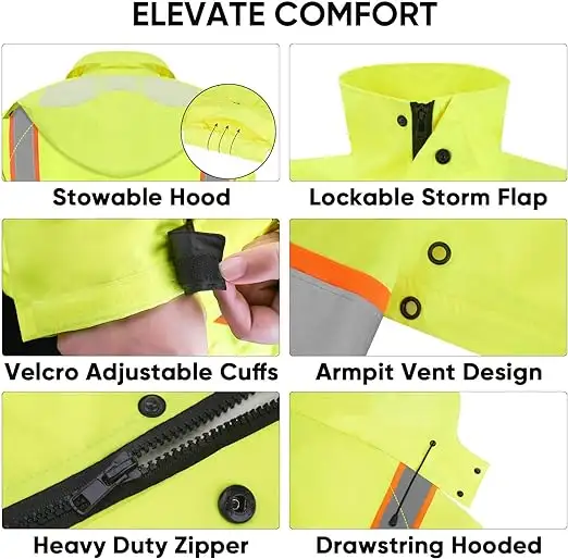 TICONN Reflective Rain Jacket - 71bg2mnzfrl._ac_sx522_